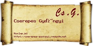 Cserepes Gyöngyi névjegykártya