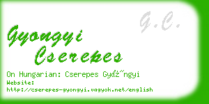 gyongyi cserepes business card